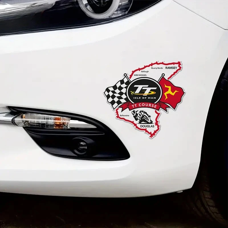 

Isle of Man TT Race Logo Car Stickers Personality Waterproof Decal Windows Trunk RV Motorcycle Car Accessories
