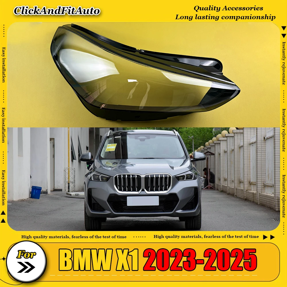 

For BMW X1 2023-2025 Front Headlamp Cover Transparent Mask Head Lamp Headlight Shell Lens Replace Original Lampshade Plexiglass