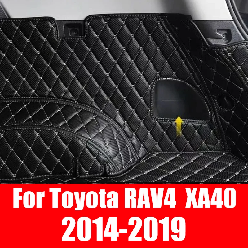 For RAV4 RAV 4 XA40 XA 40 2013 2014 2015 2017 2018 2019 Car Accessories Trunk Leather Mat Catpet Interior Cover Part Styling