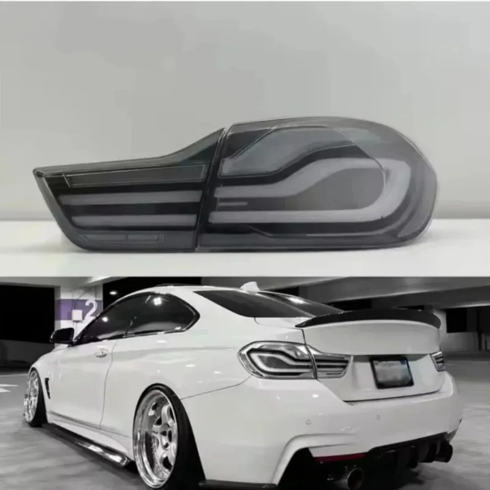 

For BMW 4series F32 F82 M4 Taillight Clear Lens White Smoked LED Headlight Upgrade New Rear Daytime Running Fog Brake Lamp