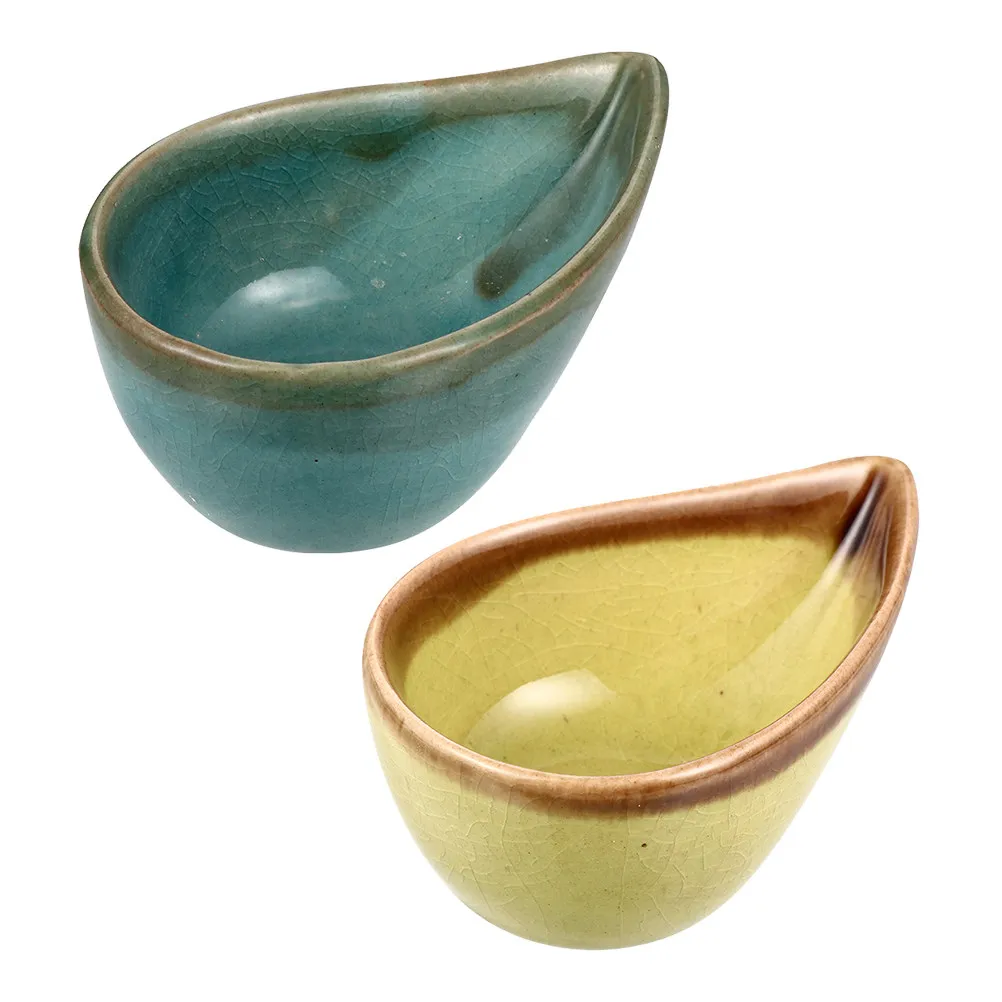 

Набор из 2 гладких керамических чаш для масок, емкостей для эфирных масел, многофункциональных подносов для хранения ароматических масел для массажа лица и салонов красоты