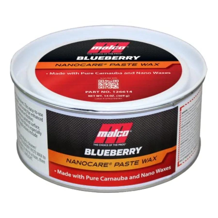 

Malco Na Care Blueberry Paste Wax - Creates High Gloss Finish and Long-Lasting Shine/Premium Paste Wax for Use on Fiberglass Ge