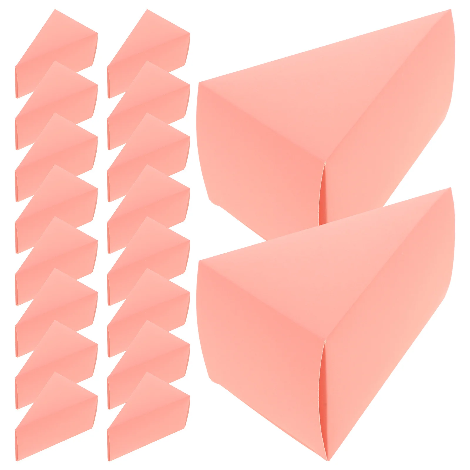 

50pcs Triangle Cake Boxes Paper Candy Box For Party Creative Storage Container Lovely Gift Case Practical Elegant Design Pink