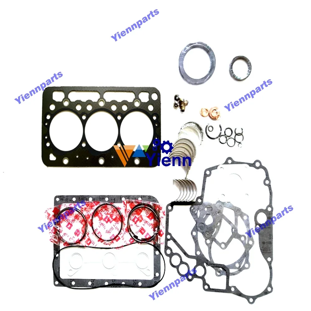 

D782 D782-E3 Комплект капитального ремонта, комплект поршневых колец, полная прокладка подшипника для Kubota B7300HSD B7400HSD BX1800D, детали двигателя трактора