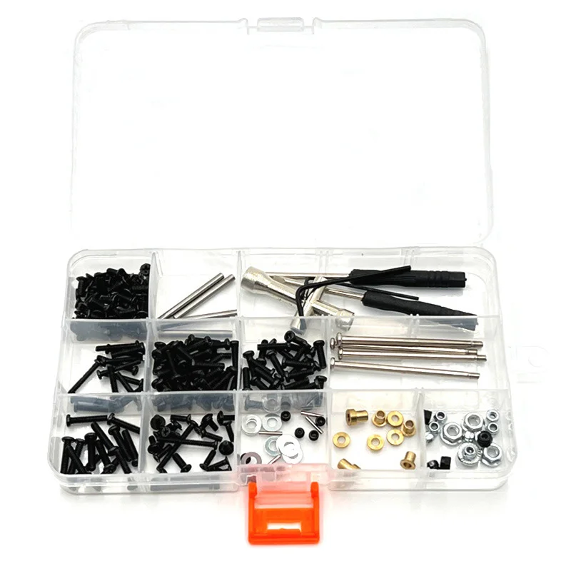 Original Car or Metal Upgrade Full Car Screw Tool Box For 1/10 104001 104002 104072 RC Car Parts