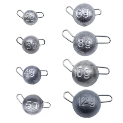 Fishing Weight Sinker Cannonball Cheburashka Weights Sinkers Kit 2g, 3g, 4g, 5g, 6g, 8g, 10g, 12g