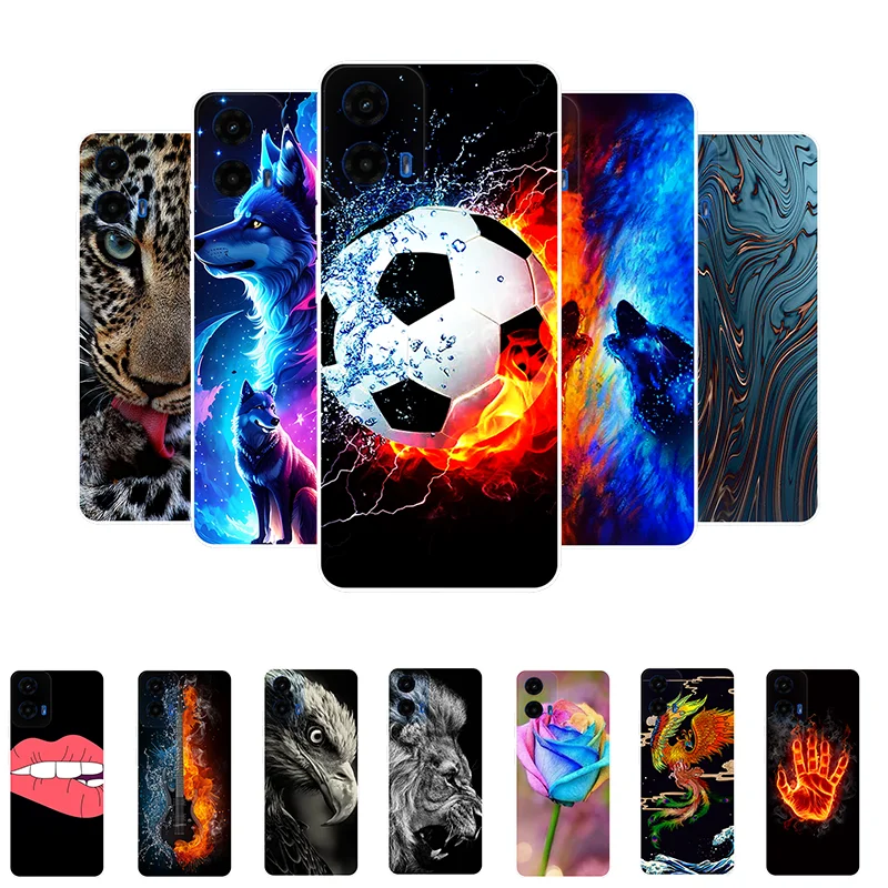 For Motorola Moto G45 5G Case Football Soft Silicone Back Cases For Moto G45 G 45 Phone Cover MotoG45 etui Fundas