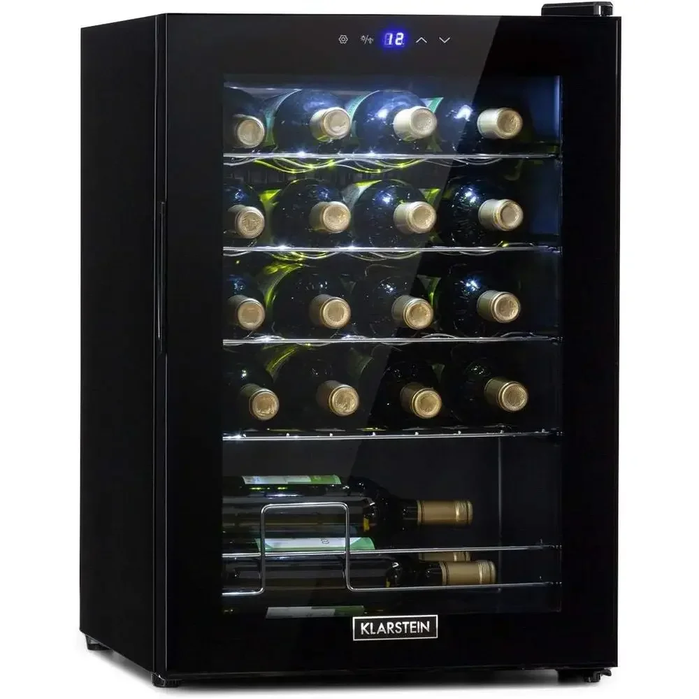 

Shiraz - wine rerigerator, temperatures: 5-18 ° C, 42 dB, sot-touch control panel, 4 shelves, space or 20 bottles o wine, acity: