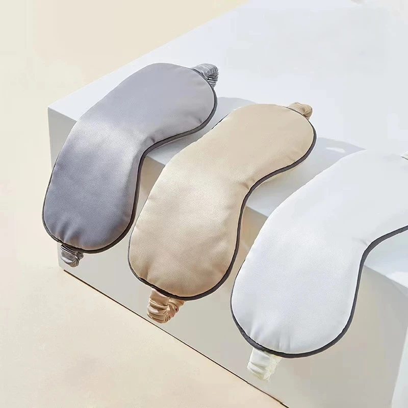 เสี่ยวหมี่ผ้าปิดตาเลียนแบบผ้าไหมที่บังแดดและนอนหลับที่ปิดตาอุปกรณ์ดูแลดวงตาเพื่อความผ่อนคลายเวลาเดินทางเพื่อสุขภาพอุปกรณ์ป้องกันดวงตาขณะนอนหลับ