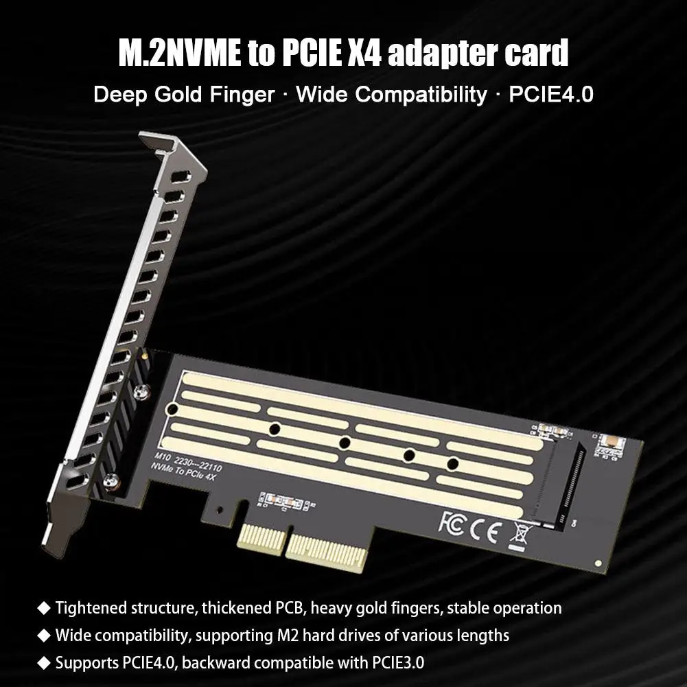 TEUCER NVME PCIE X4 M.2 NVME to PCIE Adapter Card Suitable for PCI-E X4 X8 X16 Hard Disk Adapter Card