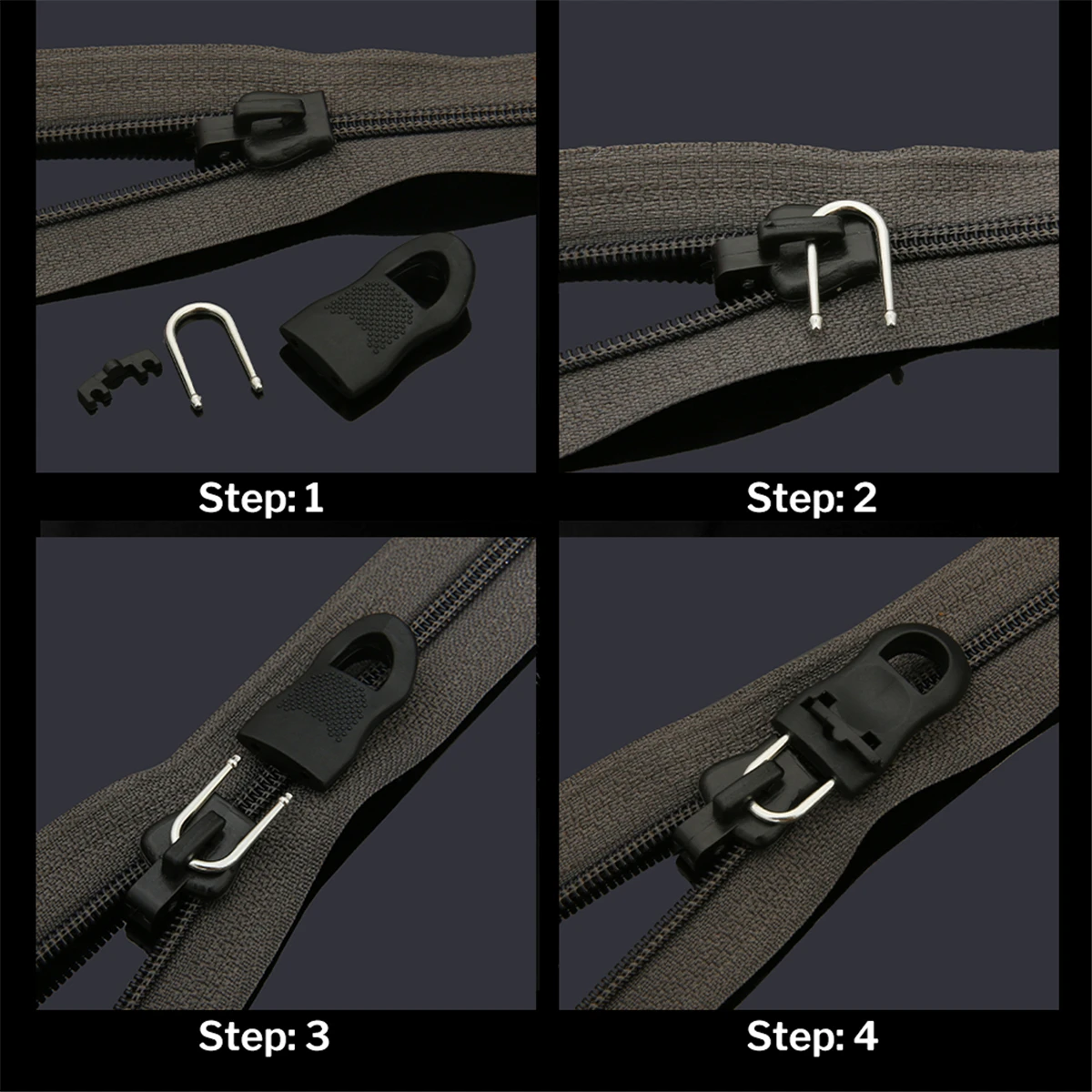 8Set Replacement Zipper Puller For Clothing Zip Fixer For Travel Bag Suitcase Backpack Zipper Pull Fixer For Tent