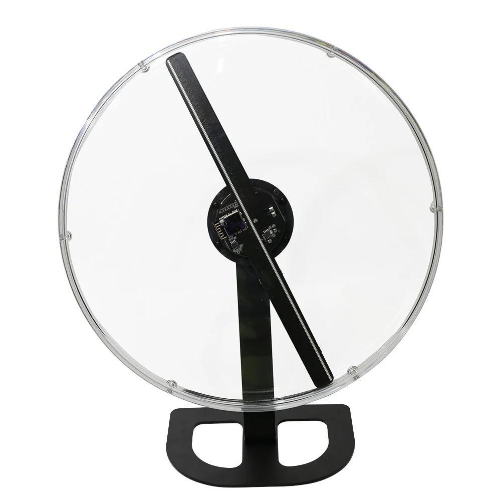 32cm Advertising Machine Desktop Projector Rechargeable Vertical Transparent Screen LED 3D Hologram Fan for Shopping Malls