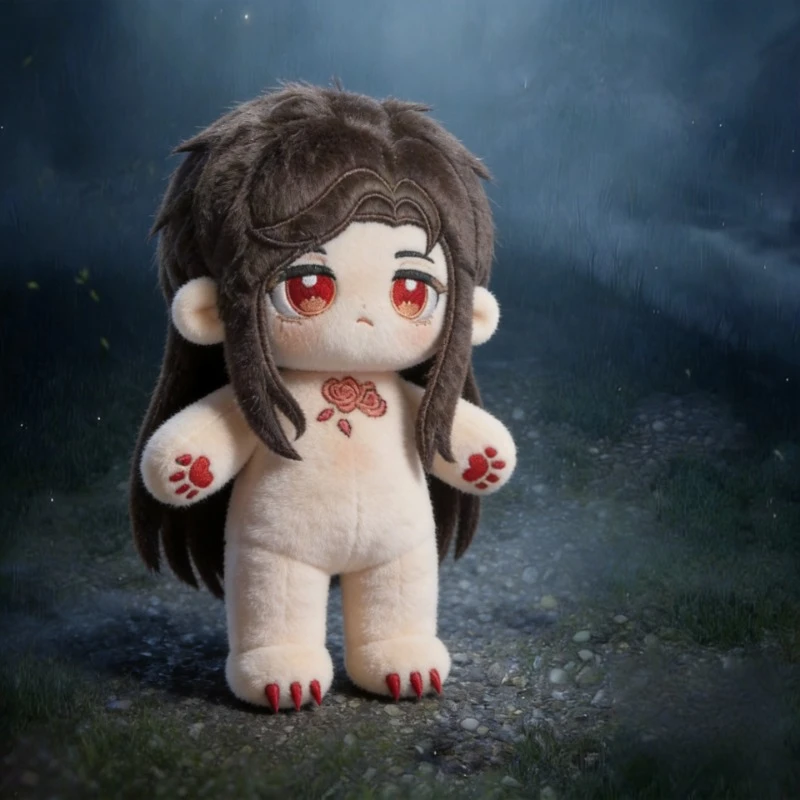 

20cm Anime Game Light and Night Kawaii Cosplay Soft Cotton Doll Body With Skeleton Evan Cartoon DIY Dress Up Toy Figures Gifts