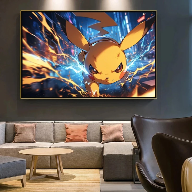 Pokemon  Canvas Artwork Painting Children Gifts Wall Decoration Poster Home Cartoon Character Picture Modern Living Room Classic