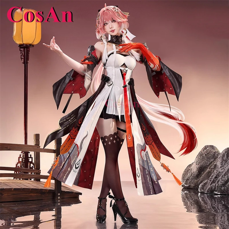 

CosAn Game Wuthering Waves Changli Cosplay Costumes Gorgeous Elegant Combat Uniforms Women Halloween Party Role Play Clothing