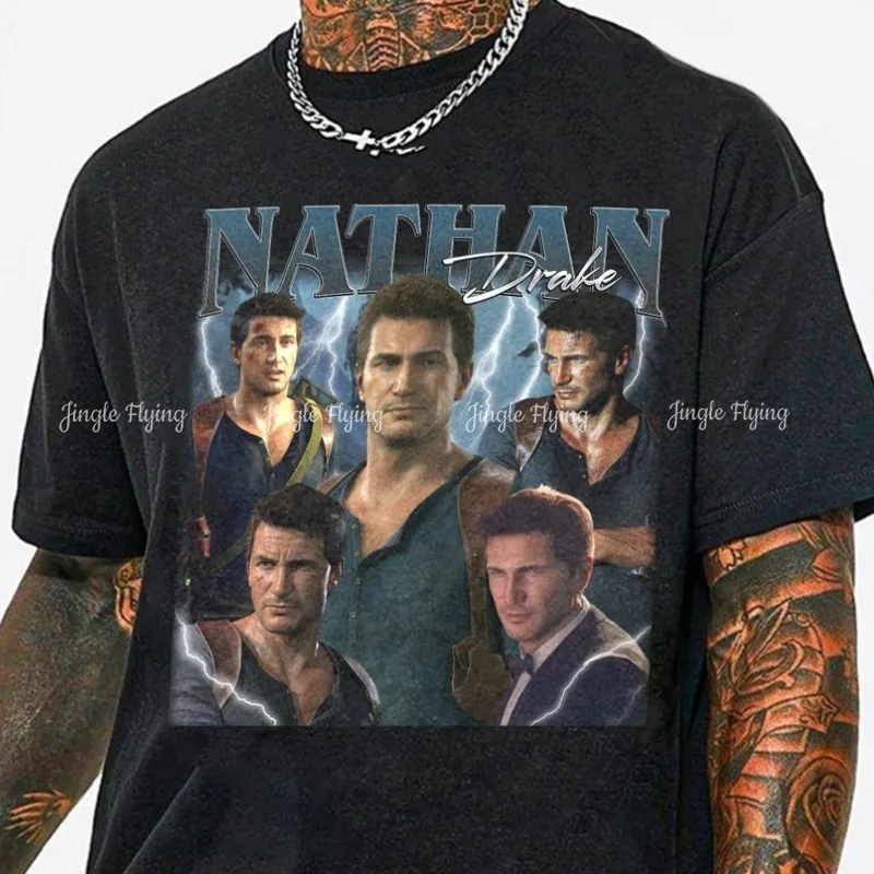 Limited Nathan Drake Uncharted Series Gift For Women And Man Unisex T-Shirt 90s Vintage Tshirt