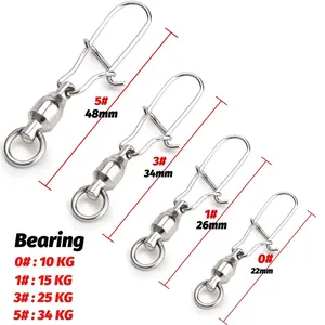 Goabatit 20 adet döner geçmeli konnektör, pin, rulman, rulman, o - ring toka seti, olta, cazibesi bağlamak kilit çapraz, araçları balıkçılık Hattın konilerinin en iyi 10 satışı-no. 6