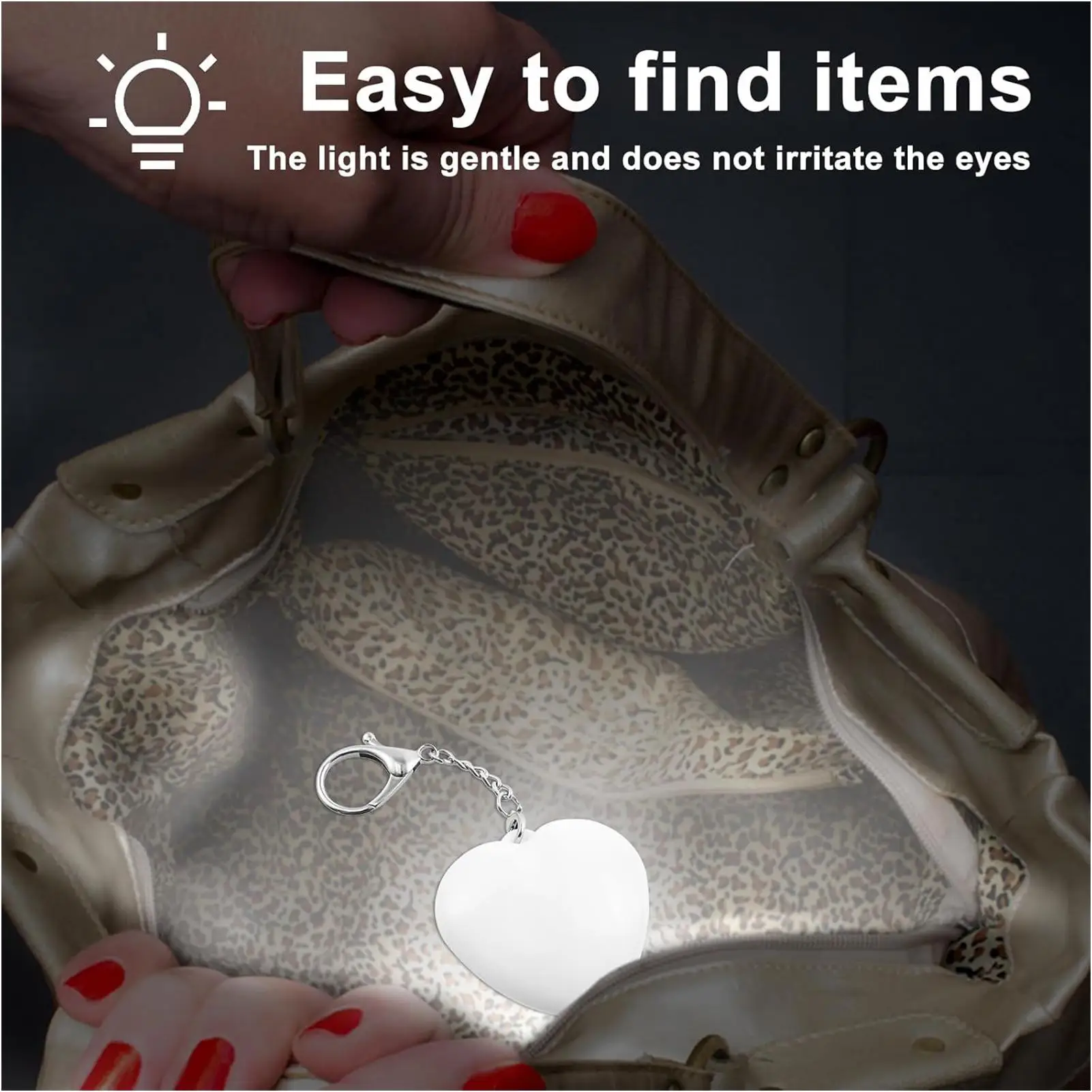 Bag Light For Purse Portable Automatic Touch Sensor Mini Purse Lamp For Traveling Business Trip Home Outdoor Girlfriend Wife