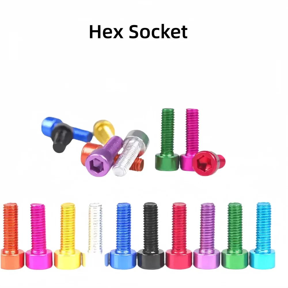 DIN912 7075 Aluminum Allen Bolts, M3 Colorful Anodized Hex Socket Head Cap Screws, Length 6-40mm Lightweight Fasteners