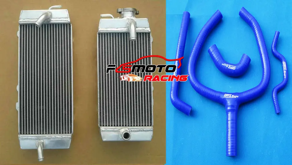 For KAWASAKI KX 250F KXF250 KX250F 2009-2010 09 10 Aluminum Radiator + Silicone Hose