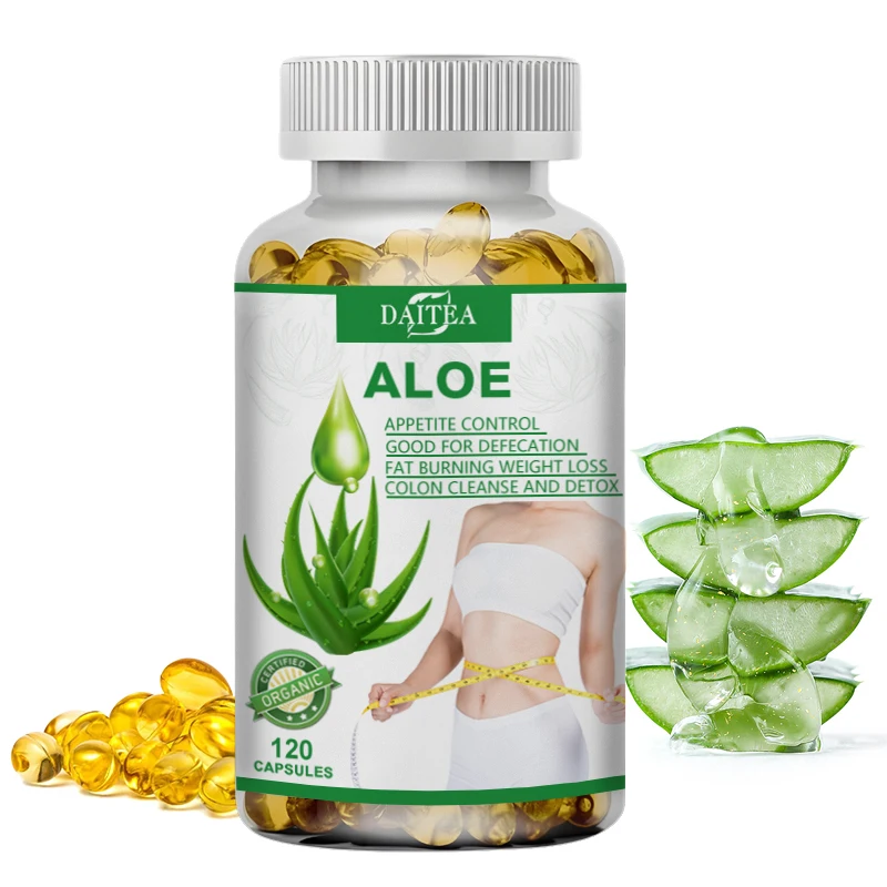 

Aloe Vera Extract Capsules - Powerful Detoxification and Cleansing, Supports Weight Management, Enhances Immunity, 120 Capsules