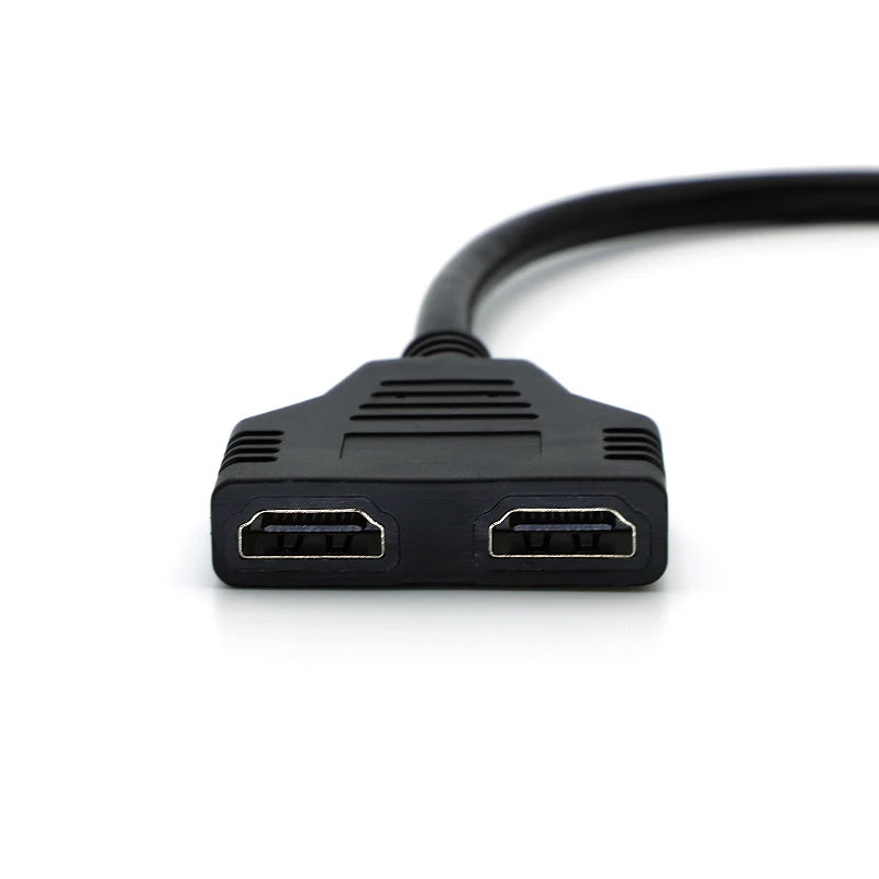 HDMI-Compatible Splitter Adapter Cable 2 Dual Port Y Splitter 1 In 2 Out HDTV Male To HDTV Female 1 To 2 Way for HD LED LCD TV