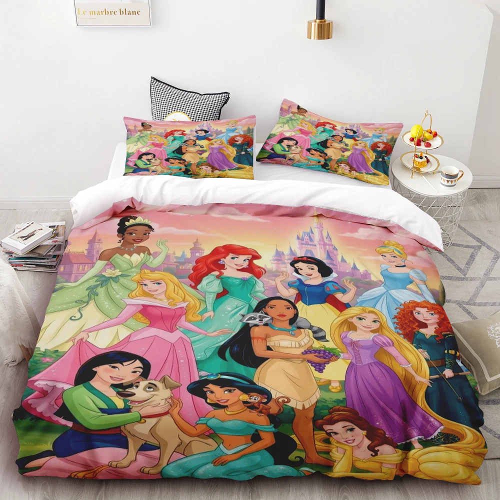 

Disney Duvet Cover Princess Cinderella Cartoon Quilt Cover Breathable Cute Printed Bedroom Queen Twin Home Anime best gifts