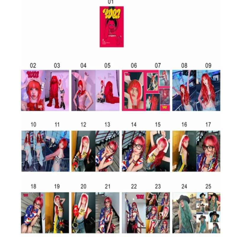 HD Photo Gallery Sticker Poster, Bookmark Cartão de Coleção, K-pop, YUQI, Álbum Retrato, Presentes para Fãs, Novo, G)I-DLE