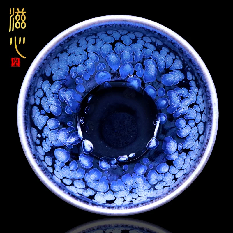 Zixin Hall Handmade Oil Dropping Partridge Spotted Tianmu Ceramic Kung Fu Tea Master Cup Large