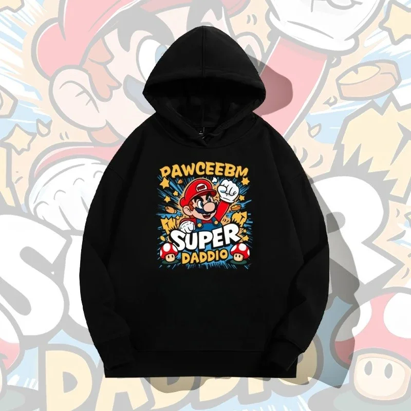 Automne et hiver enfants decontracté mode à manches longues hauts garçon filles dessin animé retrro Super Mario imprimer confort