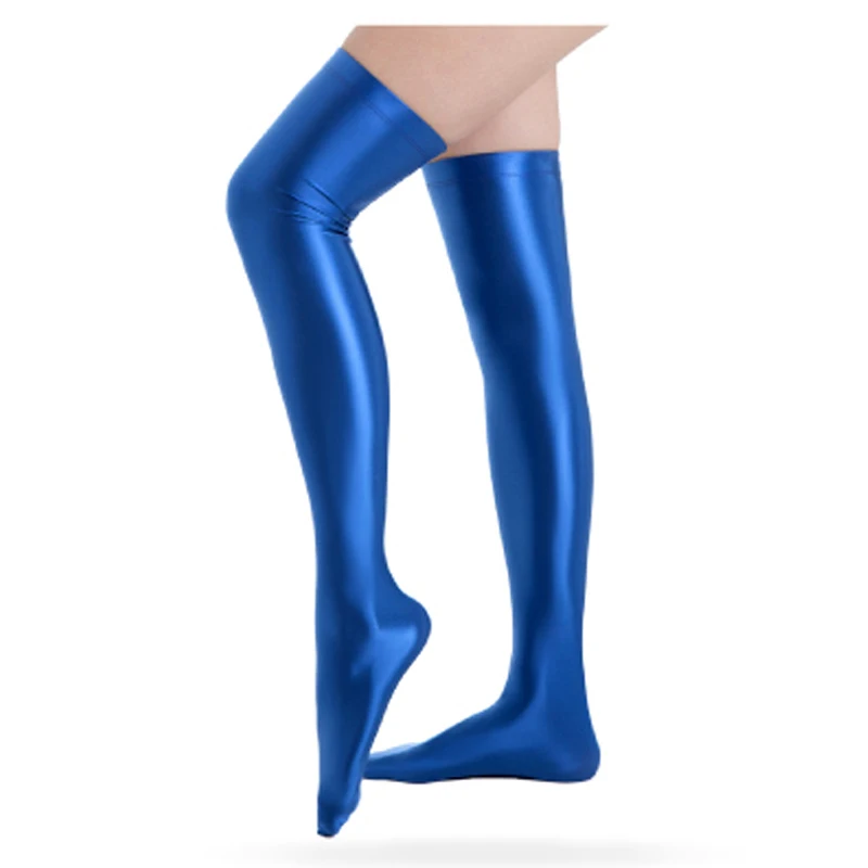 AMORESY-Knee Length Stockings for Women, Opaque, Soft Cosplay, Nylon, Spandex, Over Knee, Shiny, Glossy, High Tights