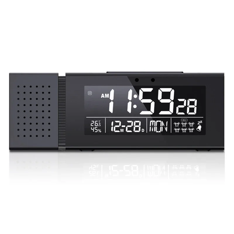 Night Light Digital Alarm Clock Color LED Changing FM Radio Temperature Humidity Display Clocks