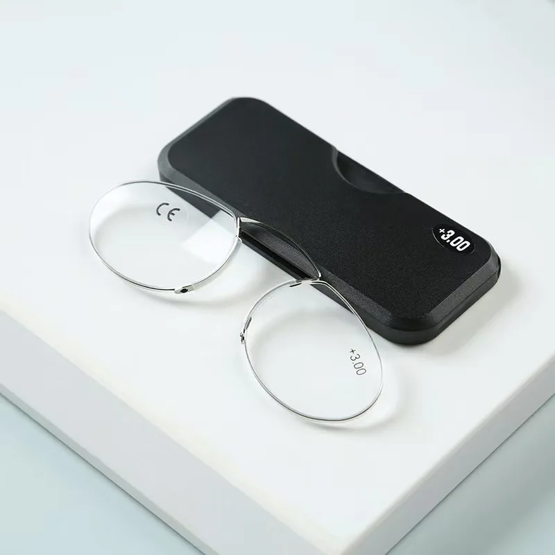 Fashion Fashion Nose Clip On Reading Glasses Mini Portable Eyeglasses Men Women Presbyopic Eyewear Magnifying +1.0 - +3.5 - Aliexpress Deal