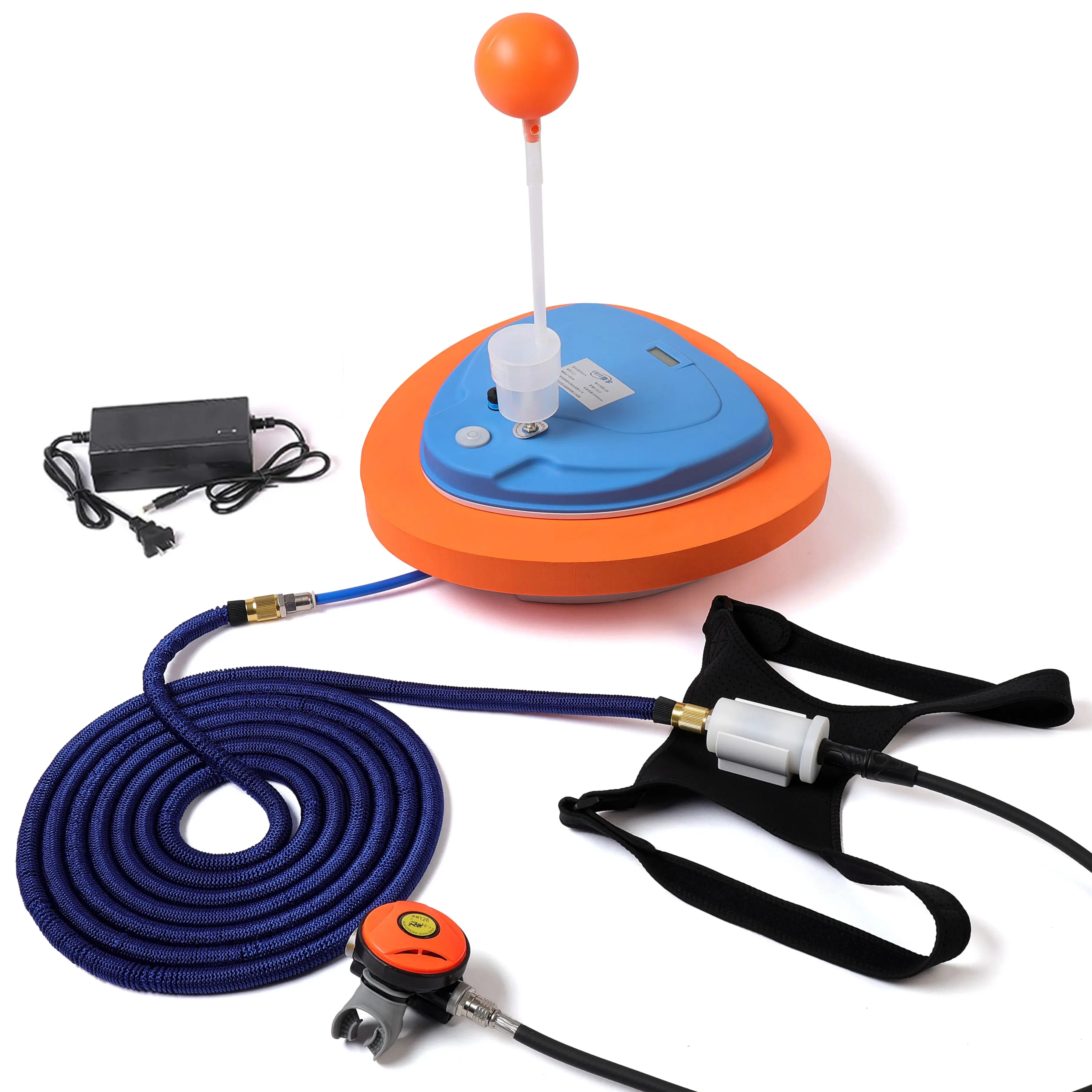 TUDIVING-Tauchventilator, wasserdichter, tragbarer, wiederaufladbarer Tauchbehälter mit Atemregler, Tauchausrüstung