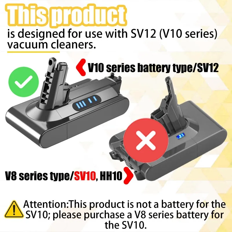 Compatible avec l'adaptateur de batterie Dyson série V10 DW20V10 pour les Batteries Dewalt 20V se convertit en aspirateurs Dyson V10