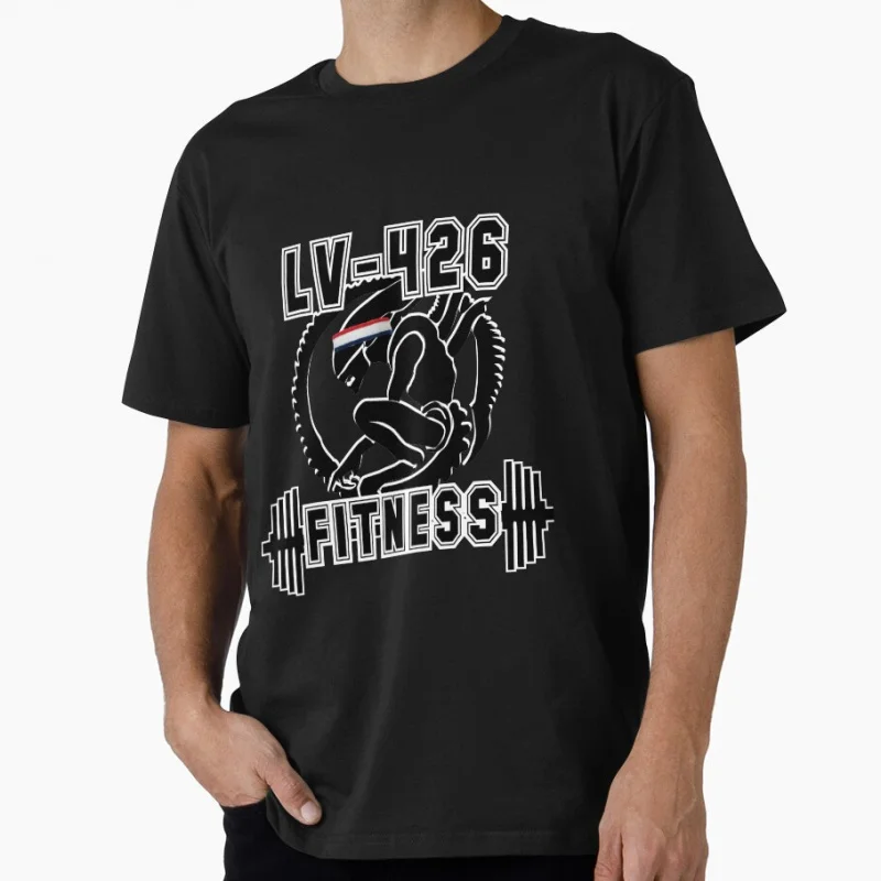 

LV-426 Fitness funny 80 Horro movie Alien Hells warrior Ripley Sacry Space Monster hunter Xenomorph Gift T-shirt Large size Tops