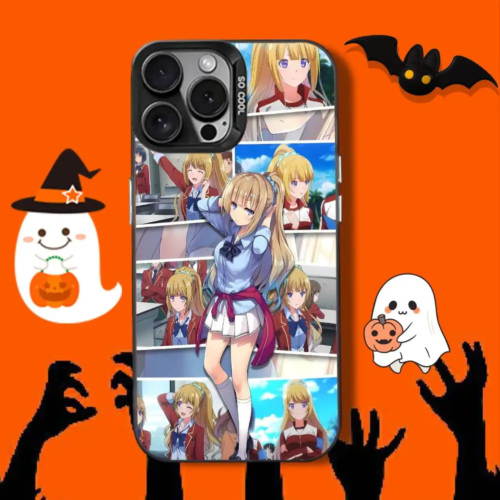 Classroom Of T-The Elite-es Funda de teléfono para iPhone 16,12,13,17,15,1,11,Mini,Pro,SE,XS,MAX,Funda de silicona negra mate