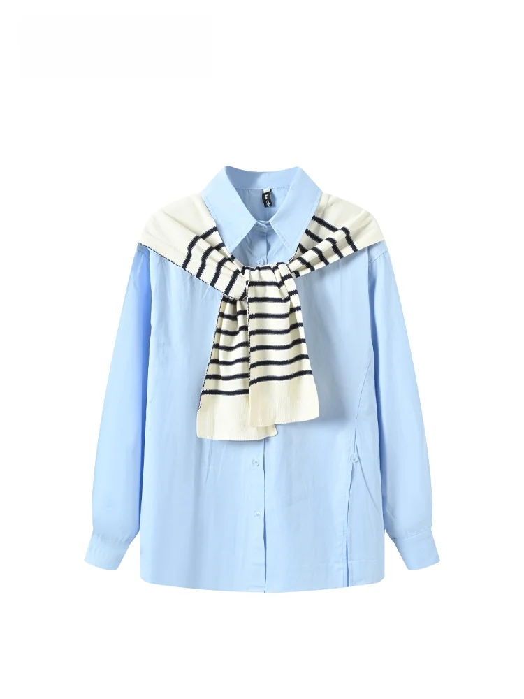 

plus Size Striped awl irt Two Piece Set Women Early Spring New Sle Plump MM College Sle Button up Top Faion Ensemble