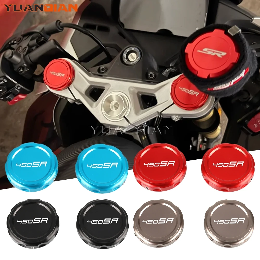 

For CFMOTO 450SR 450SS 450SRS 2023 2024 2025 2026 Motorcycle Upper Shock-Absorbing Trim Covers Top Axle Steering Rod Nut Bolt