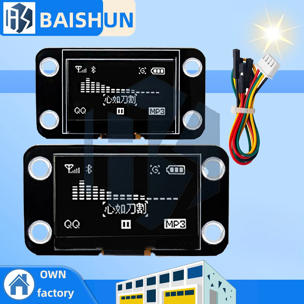 Модуль OLED-дисплея белого цвета 12864 0,96 дюйма/1,3 дюйма: ЖК-экран IIC с драйверами SSD1306/SH1106 — включает провода и клеммы
