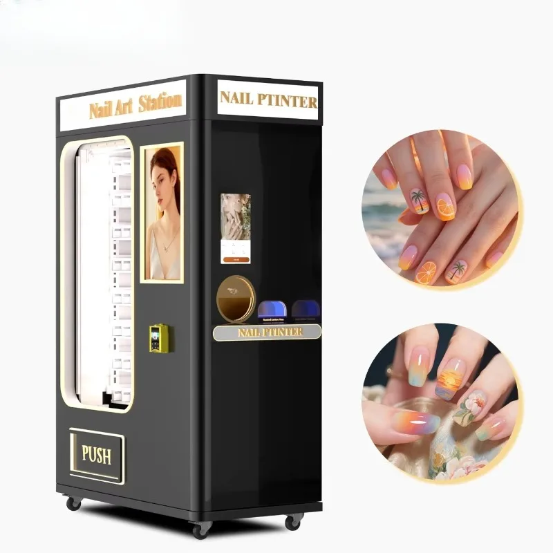 Custom Self-service Nail Printer Vending Machine, Nail Printer, Automatic 3D Nail Printer, Beauty Vending Machine for Sale