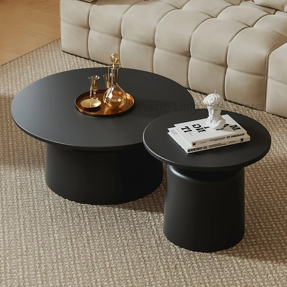 

Vintage Black Coffee Tables Round Designer Minimalist Balcony Coffee Tables Center Hallway Muebles De La Sala Home Furniture