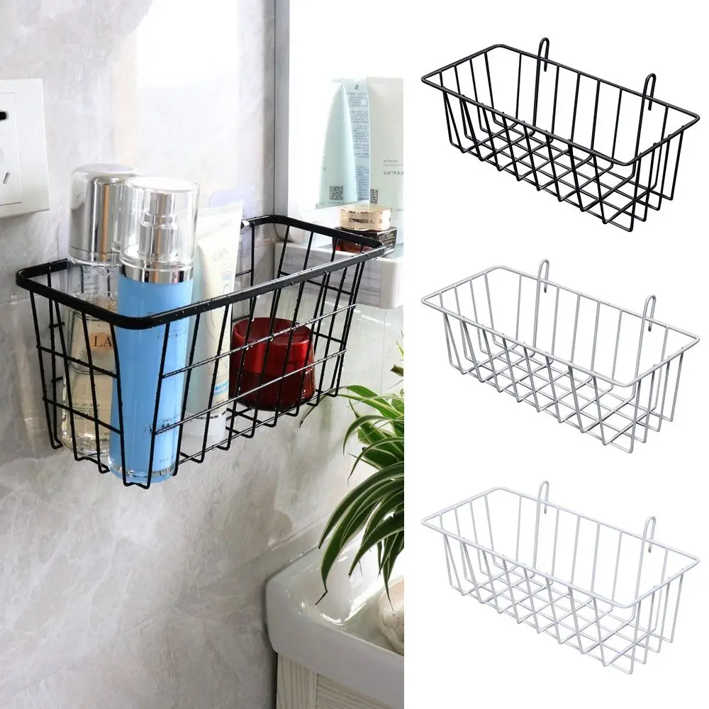 Hanging Grid Storage Rack Display Racks Panel Basket Multifunctional Storage Baskets For Bathroom Kitchen