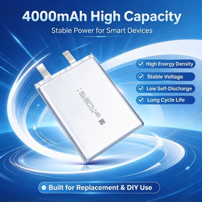 505979 4000mAh 3.85V Polymer Lithium Ion Battery Rechargeable Soft Pack LiPo Battery for DIY Tablet GPS Replacement Battery