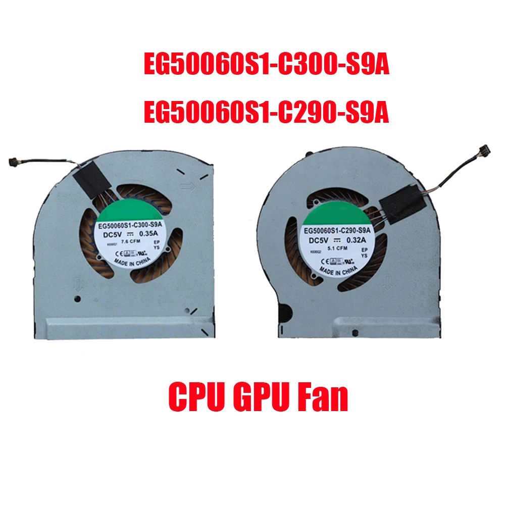 

Laptop CPU GPU Fan For Alienware 13 R3 EG50060S1-C300-S9A EG50060S1-C290-S9A A Pair DC5V 0.35A New