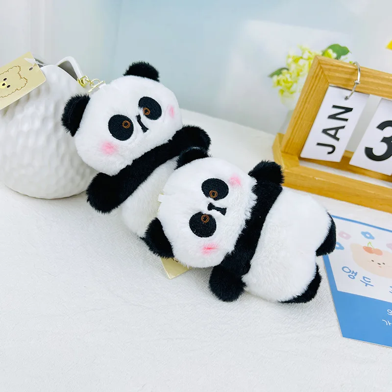 Creative new cute panda doll pendant online celebrity national treasure panda plush toy bag hanging small doll wedding gift