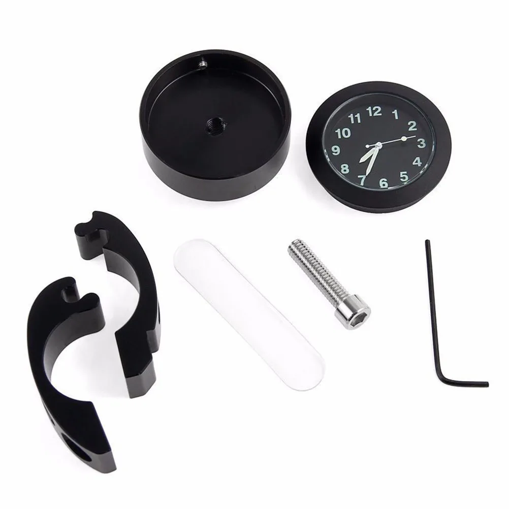 

Mini Waterproof 7/8" To 1" Motorcycle Clock Black Handlebar Mount Digital Gauge For Motorbike Accessory Cruiser Chopper Custom