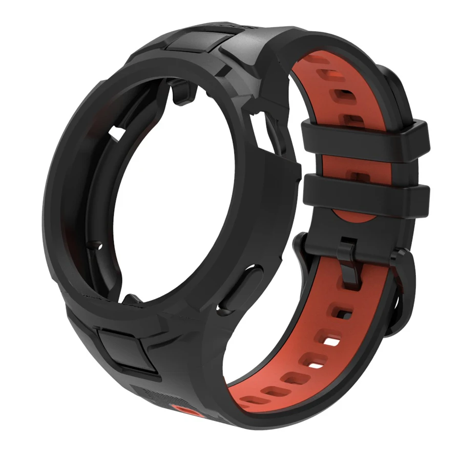 Horlogeband van hoogwaardig siliconen voor Huawei Watch GT 3 4 5 41mm 46mm met volledige beschermhoes
