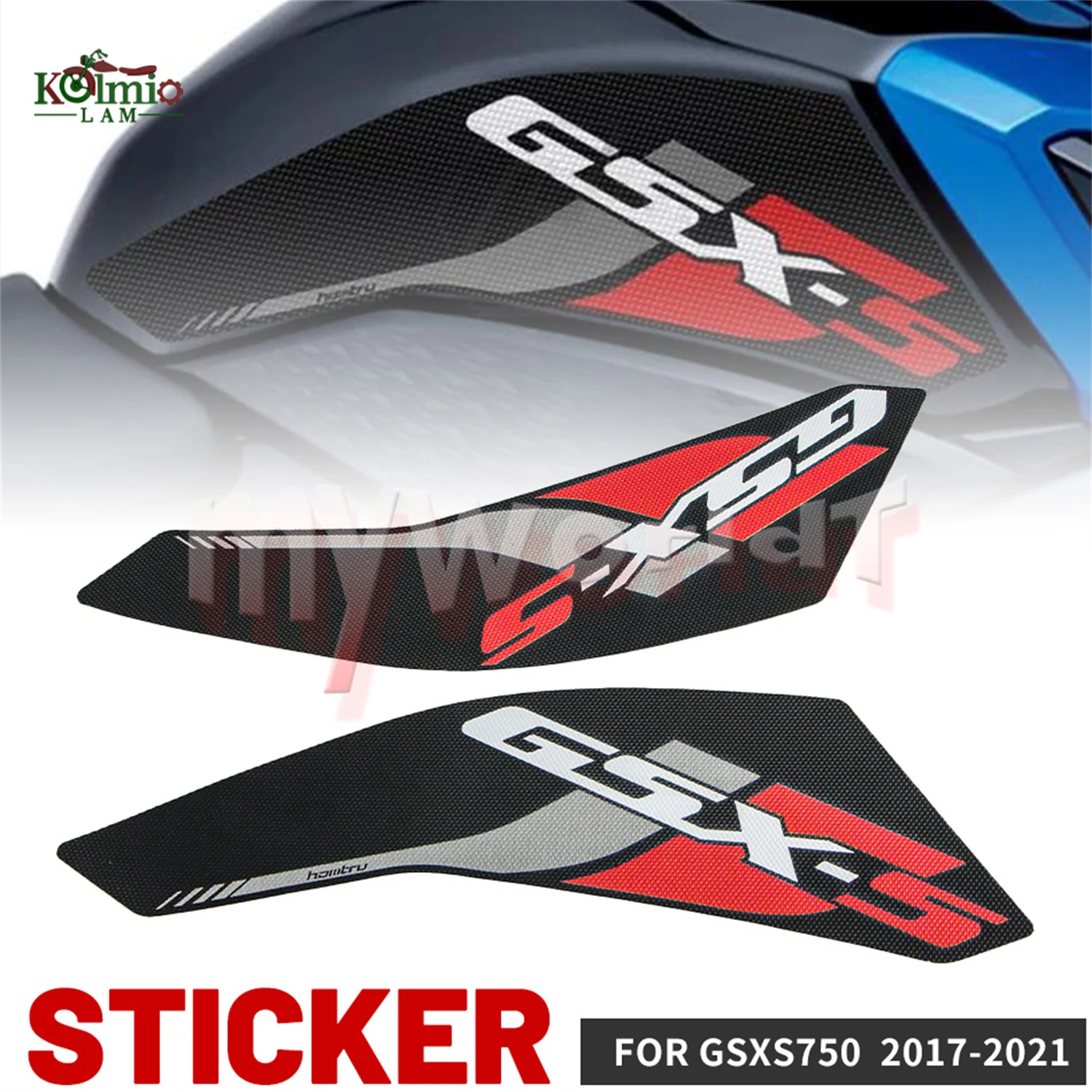 Fit For SUZUKI GSXS750 2017 - 2022 Sticker Anti Slip Fuel Tank Pad Side Knee Traction Decal GSX-S750 GSXS GSX-S 750 2018 2019 20