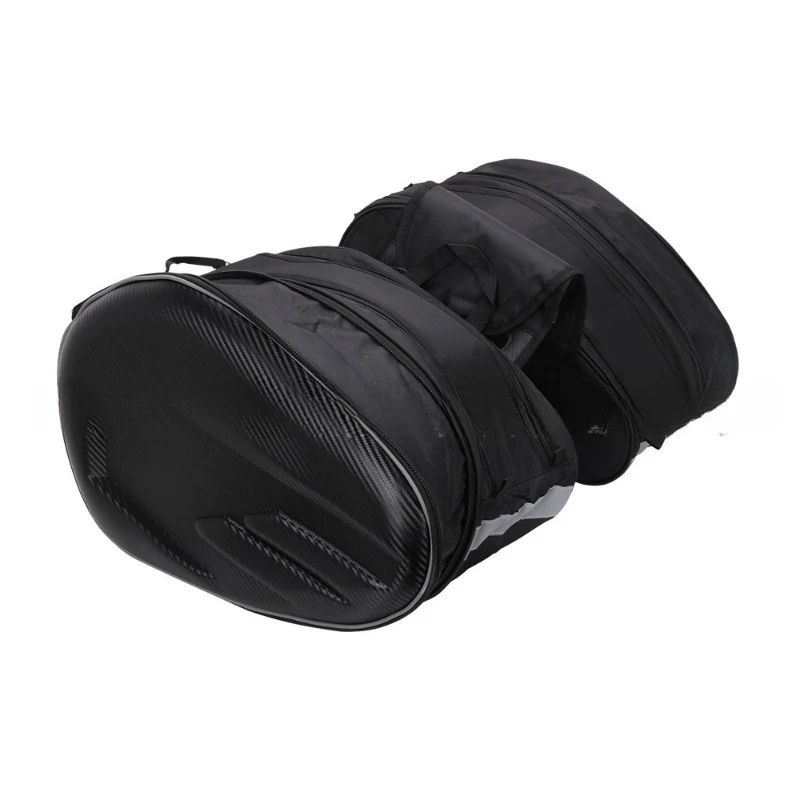 حقيبة جانبية للدراجة النارية حقيبة سرج حقيبة خوذة ثنائية قاطرة ركوب الخيل مقاوم للماء الذيل الخلفي الجانب السفر العالمي #1